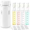 4 in 1 Travel Dispenser Bottle, 4 Pack 30ML Travel Bottles for Toiletries, Leakproof Refillable Pump Containers, TSA Approved Travel Size for Shampoo Lotion Conditioner, Travel Essentials