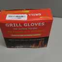 QUWIN BBQ Gloves, Oven Gloves, 1472 Extreme Heat Resistant,Grilling Gloves Silicone Non-Slip Oven Mitts, Kitchen Gloves for BBQ, Grilling, Cooking, Baking-1 Pair (Black, One Size Fits Most)