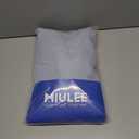 MIULEE Chambray Blue Linen Curtains 72 Inch Length 2 Panels for Bedroom Living Room, Soft Linen Textured Window Drapes Semi Sheer Light Filtering Back Tab Rod Pocket Farmhouse Modern Burlap Look Decor