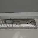 Wireless Keyboard and Mouse Combo - Full Size Slim Thin Wireless Keyboard Mouse with Numeric Keypad 2.4G Stable Connection Adjustable DPI (White & Silver)