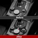 Car Gear Shift Sticker Carbon Fiber Decals Center Console Cover Trim Compatible with Alfa Romeo Giulia 952 Stelvio 949 2016 2017 2018 2019 Accessories