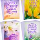 DaySpring Religious Easter Cards Assortment (16 Cards with Envelopes, 4 Designs) Tulip, Lily, Butterfly, Nature
