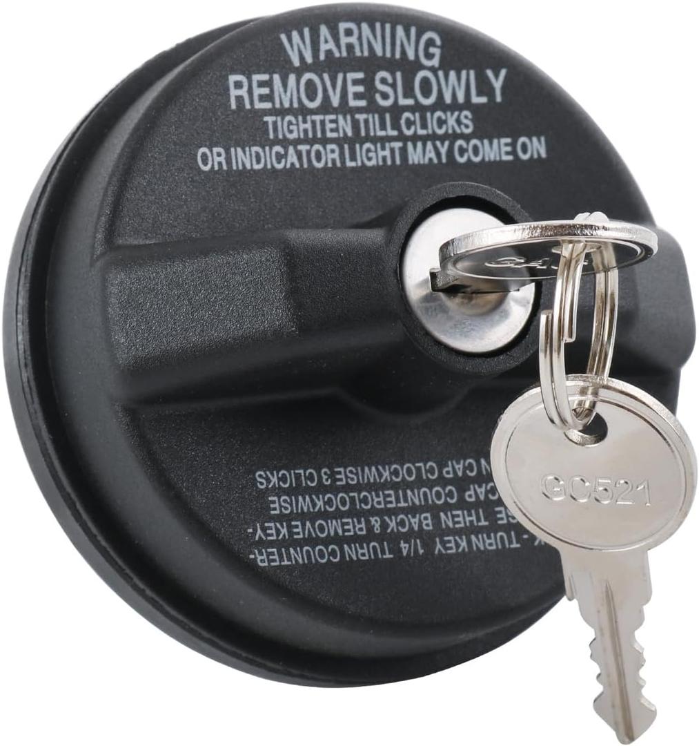 Locking Gas Cap, Lock Fuel Tank Cap Compatible with Toyota Tacoma, 4Runner, Camry - Chevy Silverado 1500, Cruze, Malibu, Camaro - Nissan Altima, Titan, Murano, Sentra, NV1500