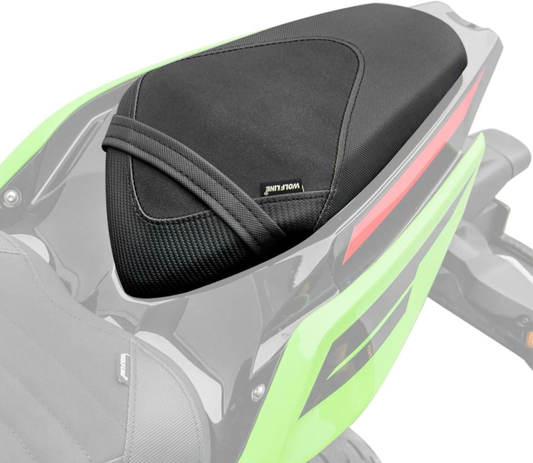 Motorcycle Passenger Seat for Kawasaki Ninja400 Z400 2018 2019 2020 2021 2022 2023 2024 2025 2026 Ninja Z 400 Rear Pillion Solo Cushion Pad Set (Tail-Black)