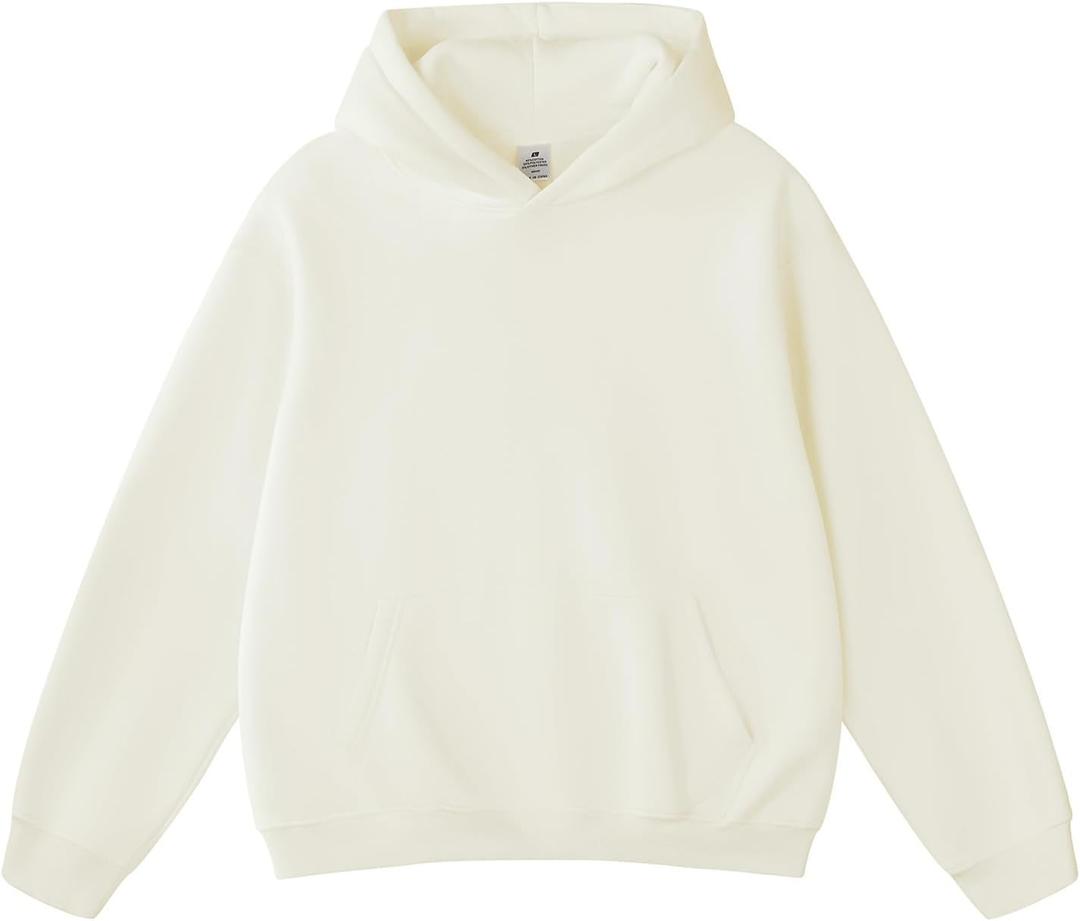 FAIABLE Womens Oversized Acid Wash Hoodie Unisex Heavyweight Cotton Hoodies Fleece Vintage Washed Sweatshirt Women Men (Yellow, XS)