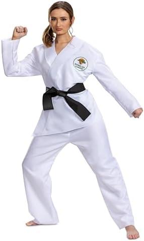 Disguise Adult Miyagi-do Adult Costume, Official Cobra Kai Adult Costumes With Pants and Belt, S/M