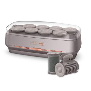 INFINITIPRO BY CONAIR Ceramic Flocked Hot Rollers for Long, Medium, and All Hair - Hair Curler - Hair Roller Clips Included - 2 inch Rollers