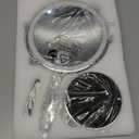 30x Magnifying Mirror, Lighted Makeup Mirror with 3 Colors Modes & Adjustable Brightness, 5000mAh Rechargeable, 360 Rotation Double Side, Large Magnifying Vanity Mirror, Gifts for Women (Chrome)