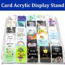 Philbinden 7 Tier Acrylic Card Display Stand,12" Sports Card Shelf-Versatile Display for Trading Cards, PSA Cards, Baseball Cards, Football Cards, Graded Cards and Business Cards and Stickers
