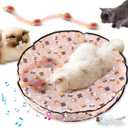 Interactive Cat Toys with Fast Rolling Cat Ball in Pouch, Rechargeable Smart Motion Hunting Toy, Activated Moving Ball Hide and Seek Exercise Game for Indoor Bored Cats Stress Relief