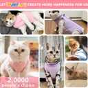 Cat Recovery Suit for Spay Abdominal Wounds, Kitten Onesie Bodysuit for Cats After Surgery, Cat Surgery Recovery Suit Female Cone of Shame Alternative for Cats Anti Licking (Pink,M)