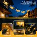 ASFSKY Dragonfly Solar Lights Outdoor 50 LED Dragonfly Lights Waterproof Warm White