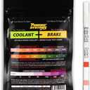 Phoenix Systems 8006-B Double-Ended Brake Fluid + Coolant Test Strips (15 foil wrapped test strips), 1 Pack