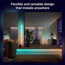 Philips Hue Indoor 6-Foot Smart LED Light Strip Base Kit with Plug - Flowing Multicolor Effect - 1 Pack - Control with Hue App - Compatible with Alexa, Google Assistant and Apple HomeKit