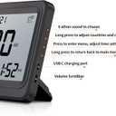 Azan Clock, Automatic Worldwide Digital 8 Azan Prayer Sounds Muslim Prayer Clock for USA Home Decor (Black)