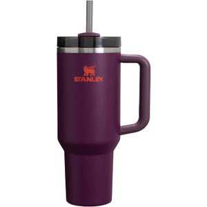 Stanley Quencher H2.0 Tumbler with Handle and Straw 40 oz | Flowstate 3-Position Lid | Cup Holder Compatible for Travel | Insulated Stainless Steel Cup | BPA-Free | Plum (40 Ounces)