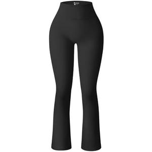 OQQ Women's Flare Pants Ribbed Seamless Workout High Waist Bell Bottoms Pants XL