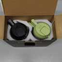 TrendPlain 16oz/470ml Glass Olive Oil Sprayer for Cooking – 2 in 1 Olive Oil Dispenser Bottle for Kitchen Gadgets and Air Fryer Accessories, Salad, BBQ - Black & Green