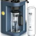 Bluevua RO100ROPOT-Lite(UV) Countertop Reverse Osmosis Water Filter System, 7-Stage Purification with UV and Remineralization, 3:1 Pure to Drain, Portable Water Purifier (Blue)