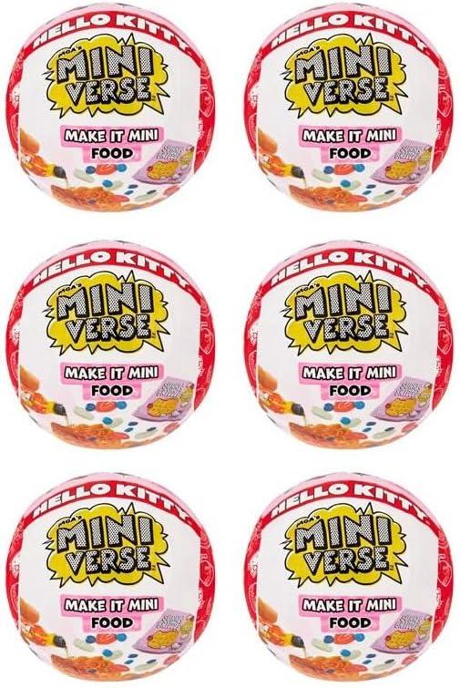 MGA's Miniverse Make It Mini Food Hello Kitty (5 Pack), Mini Collectibles, Sanrio, Mystery Blind Packaging, DIY, Crafts, Resin Play, Replica Food, Novelty, NOT Edible, 8+