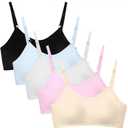 Girls Training Bra Teen Bras Everyday Big Kids Padded Bra (One Size)