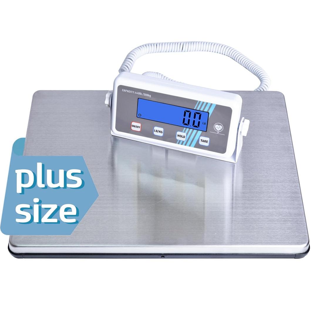 Extra Wide Medical Digital Body Weight Scale - 440 lb/200 kg Capacity, High Accuracy, Heavy Duty Portable Bathroom Scale, Easy to Read, Ideal for Office Wrestling Home, Hospital, Gym & Bariatric Use