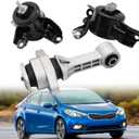3Pcs Engine Motor & Trans Mount Kit Compatible with Forte Accent Rio 1.6L 1.8L 2012-2017 Auto Transmission Replace EM-9797 EM-9758 EM-9761 A71047 A71004 A71020 A71029