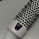 K&K Blowout Boost Thermal Brush, 1.5 inch Heated Round Brush for Blowout Look, Negative Ion Technology, Ceramic Tourmaline, Dual Voltage, White