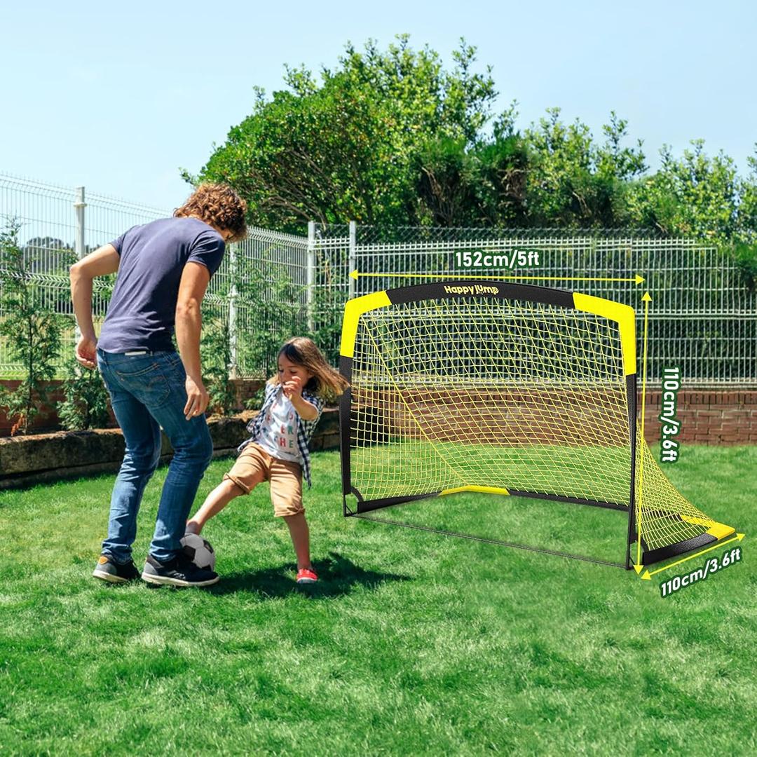 Soccer Goal Pop Up Foldable Soccer Net for Backyard 5x3.6'