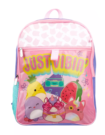 Squishmallows   Backpack for Girls | Padded Straps & Large Zip Compartment | Back to School Supplies