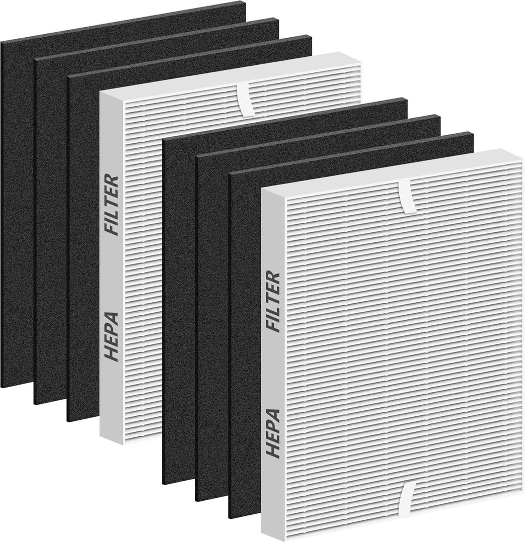 Improvedhand AP-1512HH Replacement Filter for Coway Airmega 200m series AP-1512HH AP-1518R AP-1519P, 2 Pack H13 True High Efficiency Filter & 6 Pack Activated Carbon Pre-Filter, Replace Part # 3304899