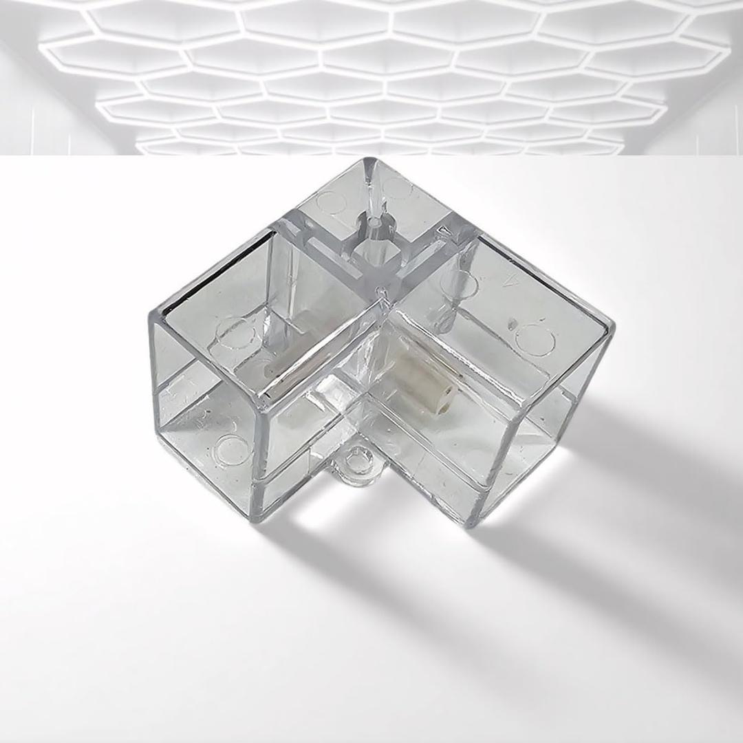 4pcs DIY Hexagonal LED Garage Light connectors, 5 Types of Honeycomb Light connectors, only for LED Garage Light Tubes (L Connector)
