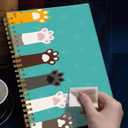 2 x Spiral Journal Notebook,A5 Hardcover Lined Journals for Women Girl 6 x 8.3 in,120 Pages Thick Paper,Cute College Ruled Writing Notebook for Gifts Office Work School(Cute Cat Claw)