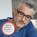 Boost Eyewear 6 Pack Reading Glasses, Traditional Black Frames, for Men and Women, with Comfort Spring Loaded Hinges, Black, 6 Pairs (+3.00)