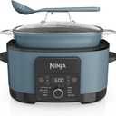Ninja MC1001 Foodi PossibleCooker PRO 8.5 Quart Multi-Cooker, with 8-in-1 Slow Cooker, Dutch Oven, Steamer, Glass Lid Integrated Spoon, Nonstick, Oven Safe Pot to 500°F, Sea Salt Gray