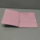 Leather Portfolio Binder 5 x 8, Mini Soft Leather Padfolio A5 Business Binder Legal Writing Pad Junior Size Document Organizer for Present Gift Kid Men Women Pink