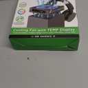 [LED Display] - Auto Cooling Fan for Xbox Series X with 9 RGB Light Modes, Cooling System Adjustable by Temperature with 4 Gears for Xbox Series X Console,Cooler & Light Switch,Headset Hook,USB Port