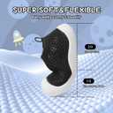 Toddler Shoes Baby Girl Boy Soft Breathable Mesh Wide Toe Box Lightweight Non-Slip Slip On First Walking Shoes (3-black)