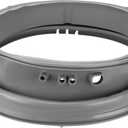 Upgraded 4986ER0004G Washer Door Seal with Drain Port Fit for LG Front Load Washer Door Seal WM2501HWA WM2501HVA WM2487HRMA Replaces 1377589 AP4439732 PS3524978 Washer Door Rubber Gasket by AMI PARTS