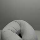 Momcozy Pregnancy Pillows for Side Sleeping, J Shaped Maternity Body Pillow for Pregnancy, Soft Pregnancy Pillow with Jersey Cover for Head Neck Belly Support, Grey