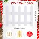 6 Pcs Christmas Tree Fences 15.75"L x 11.8"w Wooden Tall White Picket Fence Gate Decoration Around Christmas Tree Barrier Border for Dog Pets Baby Kids Xmas Holiday Wedding Garden Home Party