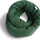 Huzi Infinity Pillow - Travel Neck Pillow - Versatile Soft 360 Support Scarf - Machine Washable - Home Travel Flight Road Trips Airplane Sleeping (Pine Green)