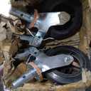 BestEquip 4 Pack Scaffolding Caster Wheels 8 x 2 Inch with Dual Locking Rubber Swivel Caster 360 Degrees Heavy Duty Casters 1100LBS Capacity per Wheel