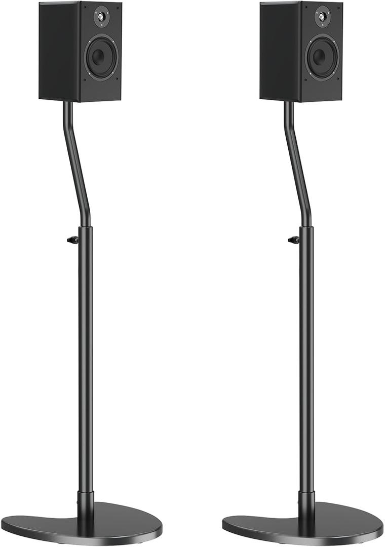 Mounting Dream Height Adjustable Speaker Stands Mounts, One Pair Floor Stands, Heavy Duty Base Extendable Tube, 11 LBS Capacity Per Stand, MAX 39" Height Adjustment MD5401 (Speakers Not Included)