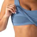 YITTY Active Sports Bra Tank, Tank Top for Women with Built-in Bra, Racerback, Removable Cups, Low-Impact Yoga and Gym (Blue, S)