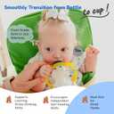 TalkTools Honey Bear Straw Cup with Handle, 7oz Soft Straw Trainer for Babies & Toddlers 4+ Months Easy-Grip, Dishwasher Safe.