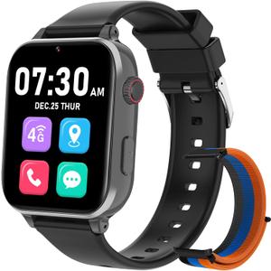 4G Kids Smart Watch for Boys Girls with GPS Tracker, Kid Smartwatch Phone Call SOS Video Call for Kids Birthday Gift Ages 4-12 (2025)