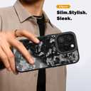 Genuine Forged Carbon Fiber Case for iPhone 14 Pro, Military Grade Drop Protection, Shockproof Phone Cover with Aluminum Alloy Buttons and Camera Frame - Glossy Black