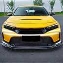 STSEV01 Front Bumper Lip Splitter Spoiler Fit for Honda Civic Type R Type-R FL5 2023 2024 2025, 3pcs Air Dam Chin Body Kit Underbody Lip Accessories (Carbon Fiber Style)