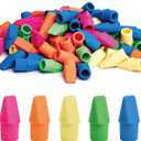3 x Cap Erasers for Pencils Pulk - Pencil Top Erasers Cap Erasers Toppers for Latex Free Assorted Colors School Supplies for Teachers Sudents Classroom Home and Office (60)